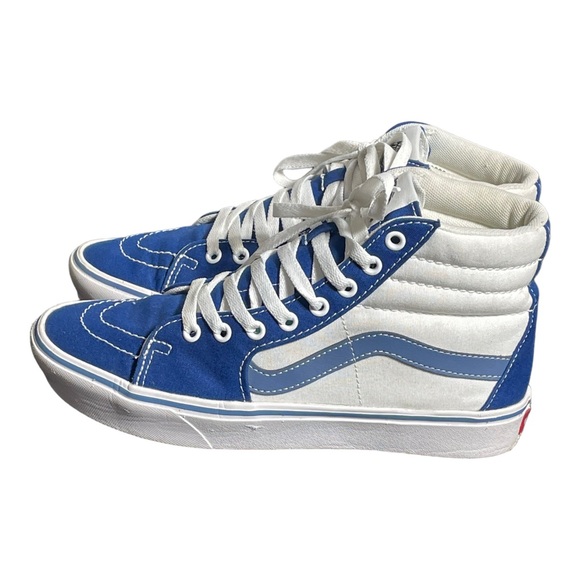 Vans High Top Sneaker Blue White Men’s Size 8 Womens Size 9.5 SB5 - Picture 6 of 11